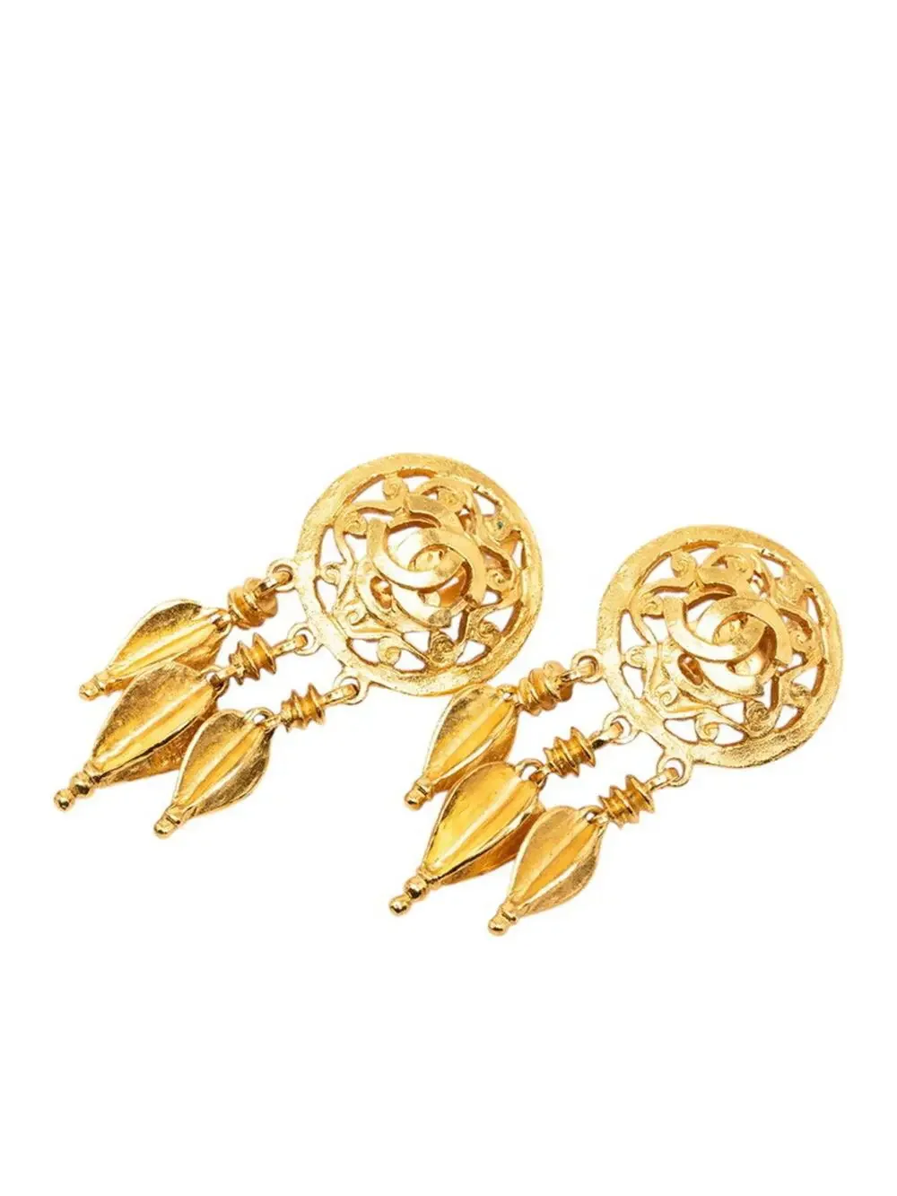 Chanel Cc Logo Clip-On Earrings Metal #287715C13B